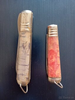 Starý pečiatkový vankúš a nožíky - 3