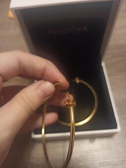 Pozlátené Pandora náušnice - 3