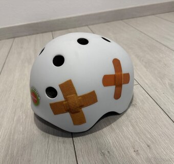 Detska cyklisticka prilba Melon Plastered White - 3