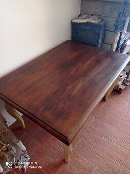Masivny restaurovany stol - 3