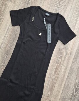 Karl Lagerfeld dámske čierne midi šaty - 3