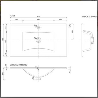 Umývadlo 80cm - 3