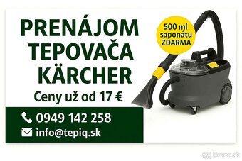 Tepovanie a Prenájom tepovača KARCHER PUZZI 10/1 - 3