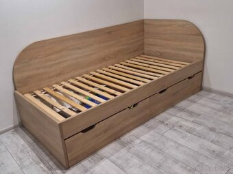 Postel 90x200 s roštom,úložným priestorom,matracom - 3