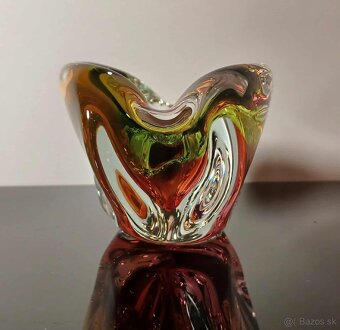 Nádherný popolník, miska z hutného skla návrh Jozef Rozínek - 3