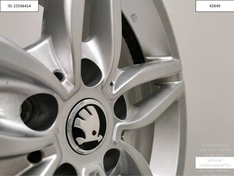 Škoda Yeti, Superb, Karoq alu disky 5x112 R17 ET27 7,5J 1214 - 3