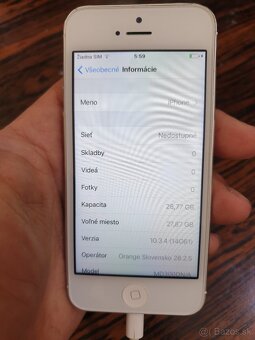 iPhone 5 32GB Silver Nové Ochranné Sklo - 3