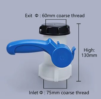 ventil na IBC nádrž 75 mm - 3