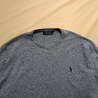 Polo Ralph Lauren 100% merino wool sivý vlnený sveter XL - 3