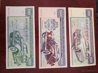 SADA 12 ks PAMĚTNÍCH BANKOVEK AUTOMOBILU "ZAPADLÍK" - 3