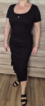 Karl Lagerfeld dámske čierne midi šaty - 3