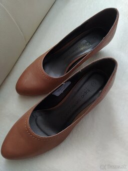 NOVÉ kožené hnedé lodičky veľ. 36 (osobný odber) - 3