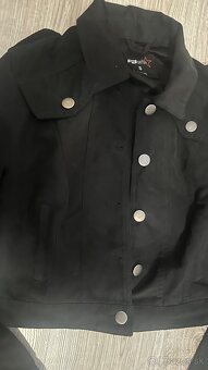 Čierna semišová bundička - 3