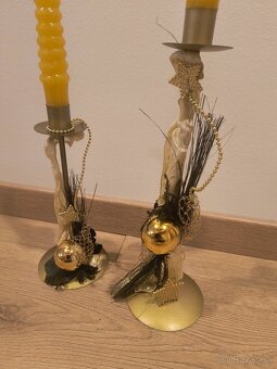 Zlaté kovové svietniky - 3