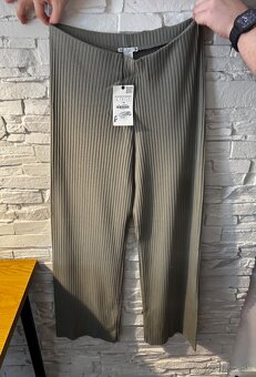 Zara rebrovane siroke nohavice vel.:L NOVE - 3
