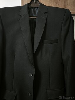 Pánsky čierny oblek č.50 + kabát - 3