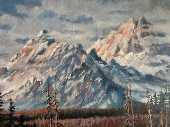 Obraz M.Kohút Vysoké Tatry 1968, olej na plátně 115x90 - 3