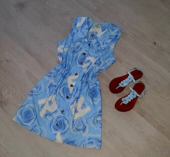 Modré košeľové šaty v.40/42, PC 80€ - 3