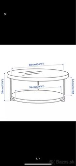 Ikea Frotorp stolik imitácia mramoru sklo88cm - 3
