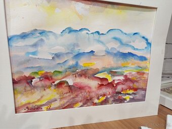 Var pod horami originálny akvarel - 3