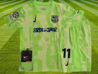 detský dres Raphinha #11 Travis Scott x Cactus Jack green - 3