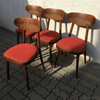 Retro starozitne stolicky Smidek Cesky Nabytek 1960 4ks - 3