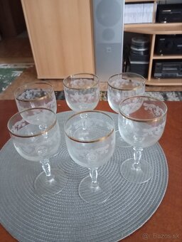Čajová súprava, brúsené sklo... - 3