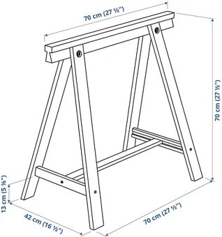 Predám podstavec pod stôl/nohy stola IKEA Oddvald - 3