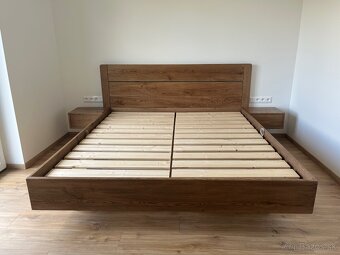 Dubová posteľ s úložným priestorom - levitujúci dizajn - 3