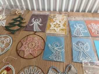 Paličkovaná čipka ozdoby, anjeli, vločky atď. - 3