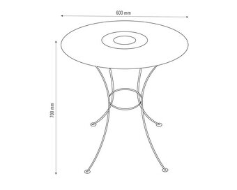 Kovová záhradná / balkónová zostava (iba osobný odber) - 3