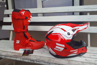 Predám SHOT červené čižmy atv enduro mx prilba - 3