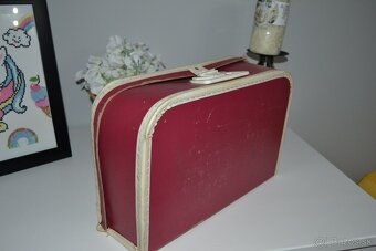 Retro detský kufrík červený - 3