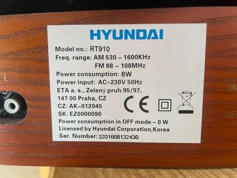 Retro Gramofón + rádio zn.Hyundai - 3