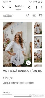 Zľava 20 eur - vyšívaná madeirová tunika - 3
