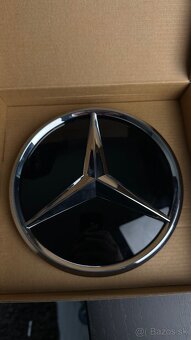 Mercedes-Benz LOGO - do prednej masky (chrómovo-čierne) - 3