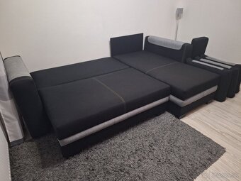 Rohová sedačka rozkladacia s úložným priestorom - 3