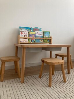Detský stolík, stoličky, polička, vešiak - IKEA - 3
