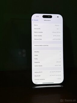 PREDANÉ Dobrý deň Ponúkam na predaj iPhone 16 Pro 256GB - 3