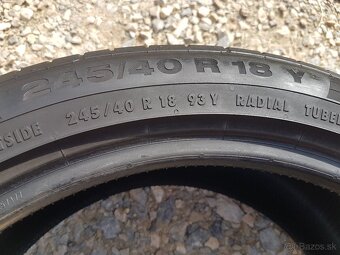 245/40 r18 letné pneumatiky 2ks Continental DOT2022 - 3