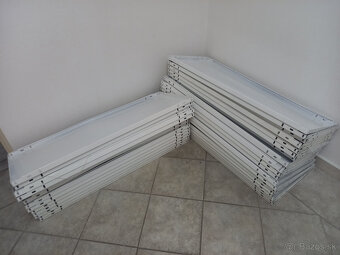 Policové regály 2000 x 1000 x 400 mm, 6 políc, biely - 3