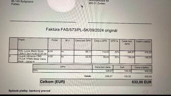TPMS senzory tlaku (4ks, nové nerozbalené, doklad) - 3