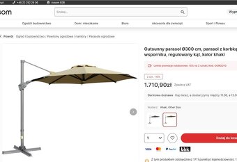 veľký silný záhradný dáždnik - 3