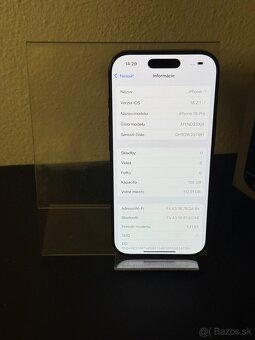 Predám Apple iPhone 16 PRO 128GB Black Titanium - 3