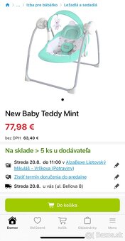 New Baby Teddy Mint hojdacie kreslo - 3