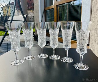 krištáľ - krištáľové poháre, bez poškodenia - 3