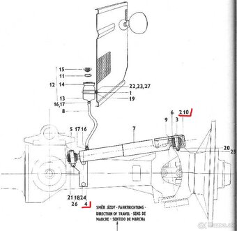 Spojovacia tyc a drziaky prednej napravy - 3