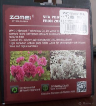 Ultrafialový filter Zomei IR 950 72mm - 3