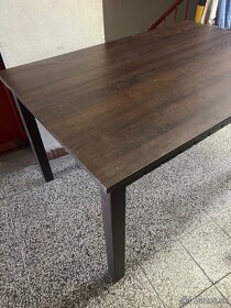 Kuchynský stôl - drevený hnedý - 3