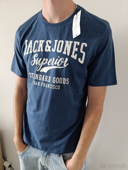 NOvé pánske tričko JACK & JONES -veľ. S - 3
